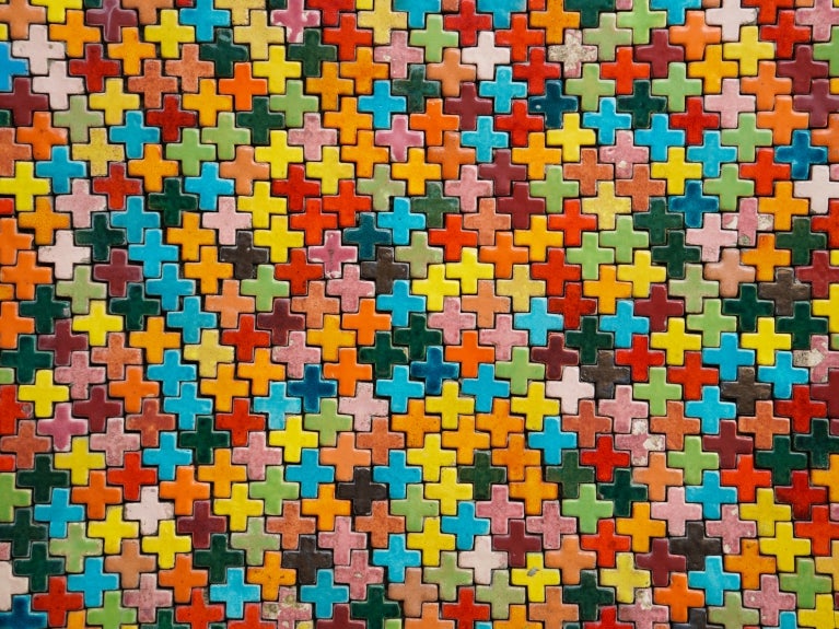 Colorful ceramic tile