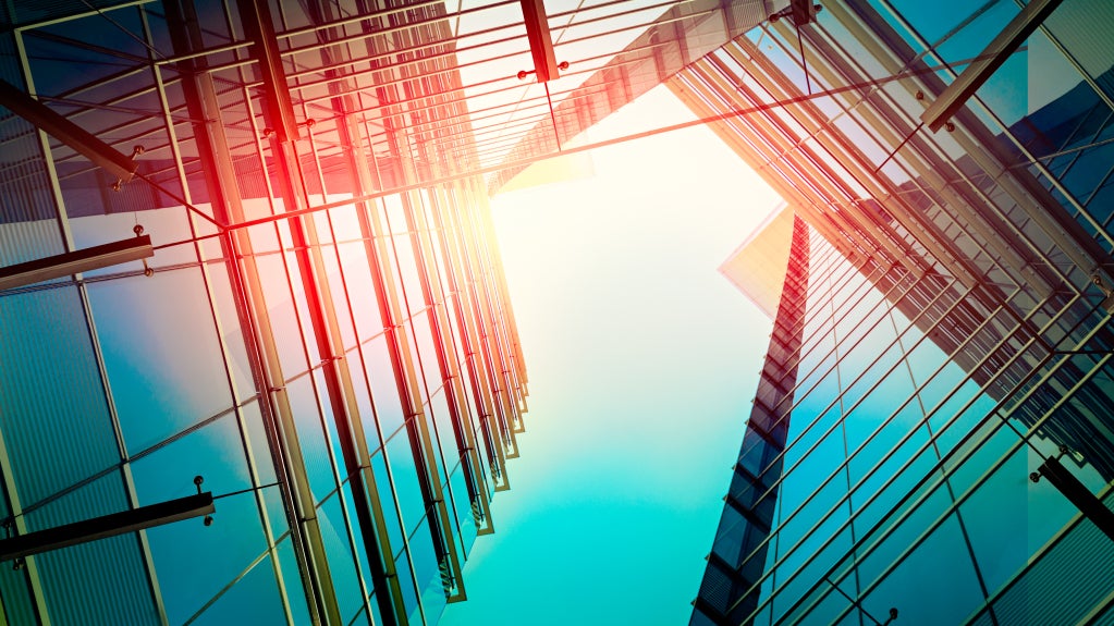 buildings with ray of sunshine